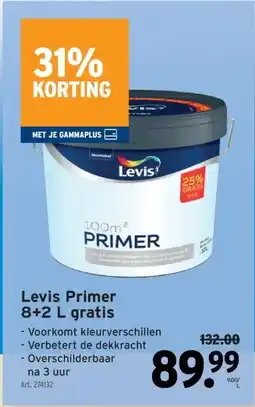 GAMMA Levis Primer 8+2 L gratis aanbieding