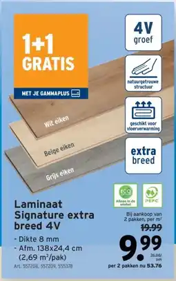 GAMMA Laminaat Signature extra breed 4V aanbieding