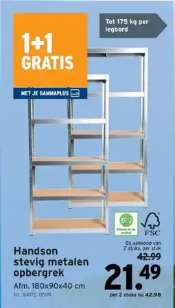 GAMMA Handson stevig metalen opbergrek aanbieding