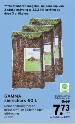 GAMMA GAMMA sierschors 60 L aanbieding