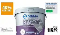 GAMMA Sigma muurverf 10 L aanbieding