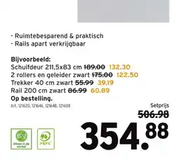 GAMMA Schuifdeur 211,5x83 cm aanbieding