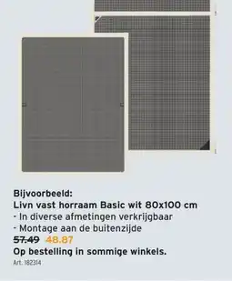 GAMMA Livn vast horraam Basic wit 80x100 cm aanbieding