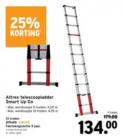 GAMMA Altrex telescoopladder Smart Up Go aanbieding