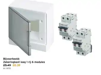GAMMA Zekeringkast leeg 1 rij 6 modules aanbieding
