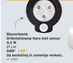 GAMMA Oriëntatielamp Naro met sensor aanbieding