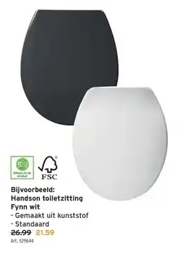 GAMMA Handson toiletzitting Fynn wit aanbieding