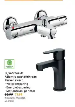 GAMMA Bijvoorbeeld: Atlantic wastafelkraan Parker zwart aanbieding