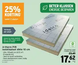 GAMMA A-therm PIR isolatieplaat dikte 10 cm aanbieding