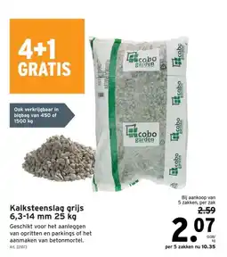 GAMMA Kalksteenslag grijs 6,3-14 mm 25 kg aanbieding