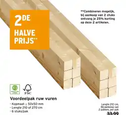 GAMMA Voordeelpak ruw vuren aanbieding