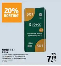 GAMMA Mortel 4-in-1 25 kg aanbieding
