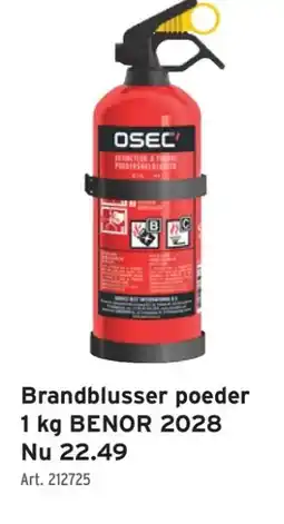 GAMMA Brandblusser poeder 1 kg BENOR 2028 aanbieding