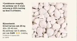 GAMMA Grind Carrara zak 25 kg Afm. 25-40 mm aanbieding