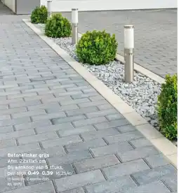 GAMMA Betonklinker grijs Afm. 22x11x5 cm aanbieding