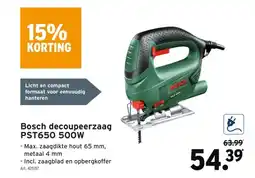 GAMMA Bosch decoupeerzaag PST650 500W aanbieding