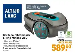GAMMA Gardena robotmaaier Sileno Minimo 250 aanbieding