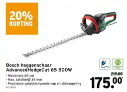 GAMMA Bosch heggenschaar Advanced HedgeCut 65 500W aanbieding