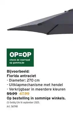 GAMMA Florida antraciet aanbieding