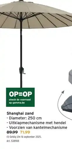 GAMMA Shanghai zand aanbieding