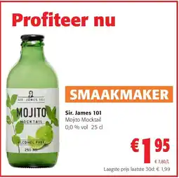 Colruyt Sir. James 101 Mojito Mocktail aanbieding