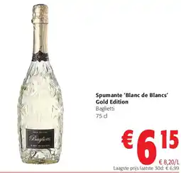 Colruyt Spumante ‘Blanc de Blancs’ Gold Edition aanbieding