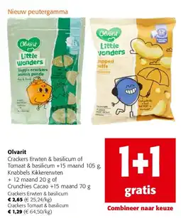 Colruyt Olvarit Crackers Erwten & basilicum aanbieding