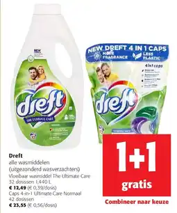 Colruyt Dreft Vloeibaar wasmiddel The Ultimate Care 32 dosissen 1,440 L aanbieding