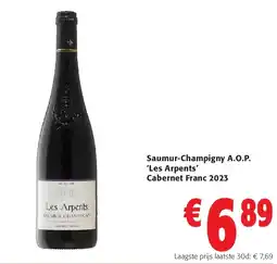 Colruyt Saumur-Champigny A.O.P. ‘Les Arpents’ Cabernet Franc 2023 aanbieding