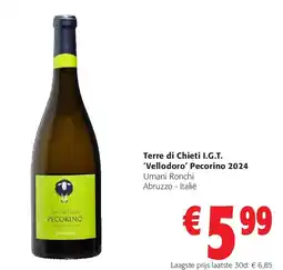 Colruyt Terre di Chieti I.G.T. ‘Vellodoro’ Pecorino 2024 aanbieding