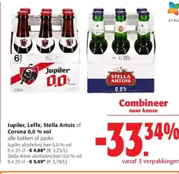 Colruyt Jupiler alcoholvrij bier 0,0 % vol 6 x 25 cl aanbieding
