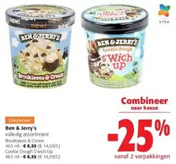 Colruyt Ben & Jerry’s Brookieees & Cream 465 ml aanbieding