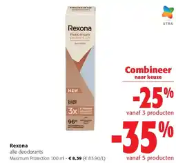 Colruyt Rexona Maximum Protection 100 ml aanbieding