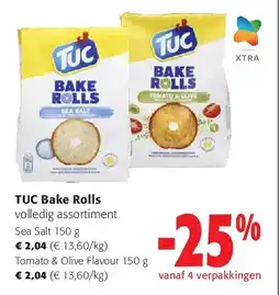 Colruyt TUC Bake Rolls Sea Salt 150 g aanbieding