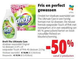 Colruyt Dreft The Ultimate Care Vloeibaar wasmiddel aanbieding