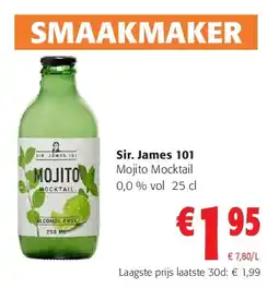 Colruyt Sir. James 101 Mojito Mocktail aanbieding