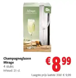 Colruyt Champagneglazen Mirage aanbieding