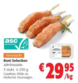 Colruyt Boni Selection zalmbrazades aanbieding
