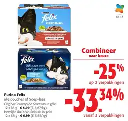 Colruyt Purina Felix Original Countryside Selection in gelei 12 x 85 g aanbieding