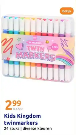 Action Kids Kingdom twinmarkers aanbieding