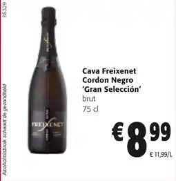 Colruyt Cava Freixenet Cordon Negro Gran Selección aanbieding