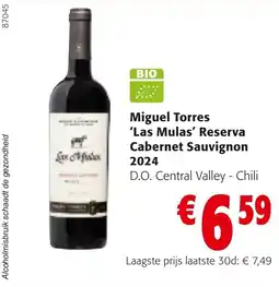 Colruyt Miguel Torres 'Las Mulas' Reserva Cabernet Sauvignon 2024 aanbieding