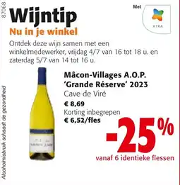 Colruyt Mâcon-Villages A.O.P. 'Grande Réserve' 2023 aanbieding
