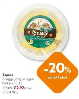 OKay Tapero Brugge jong belegen blokjes 150 g aanbieding