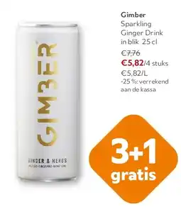 OKay Gimber Sparkling Ginger Drink in blik 25 cl aanbieding