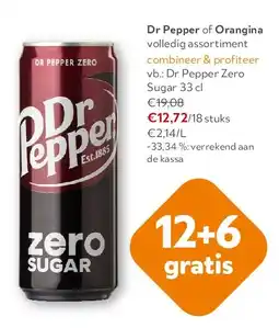 OKay Dr Pepper Zero Sugar 33 cl aanbieding