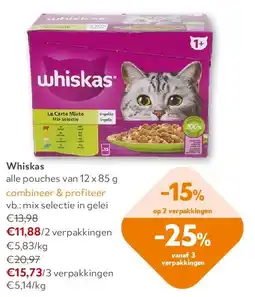 OKay Whiskas mix selectie in qelei aanbieding