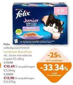 OKay Felix Junior mix selectie in gelei 12 x 85 g aanbieding