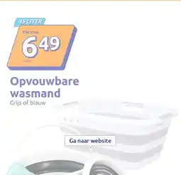 Action Opvouwbare wasmand Grijs of blauw aanbieding