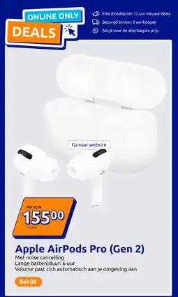 Action Apple AirPods Pro (Gen 2) aanbieding